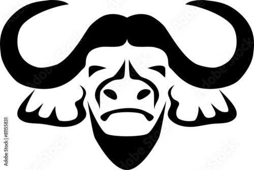 stylized african water buffalo