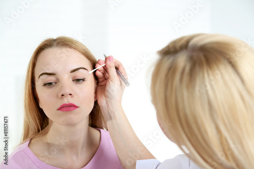 Permanent make-up  tattoo  at beauty salon