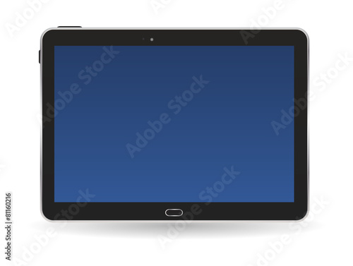 Black Tablet PC Vector Illustration