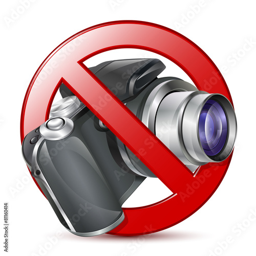 No photography sign. Vector