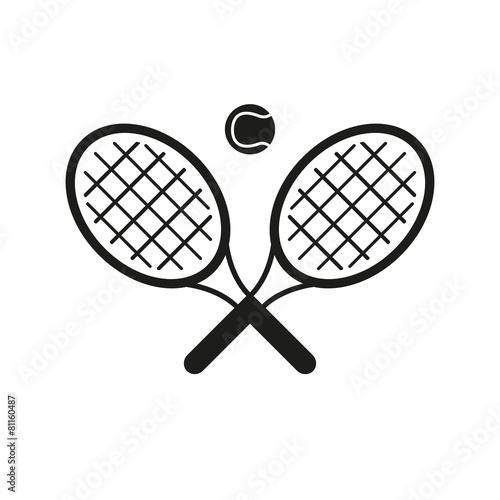 The tennis icon. Game symbol. Flat