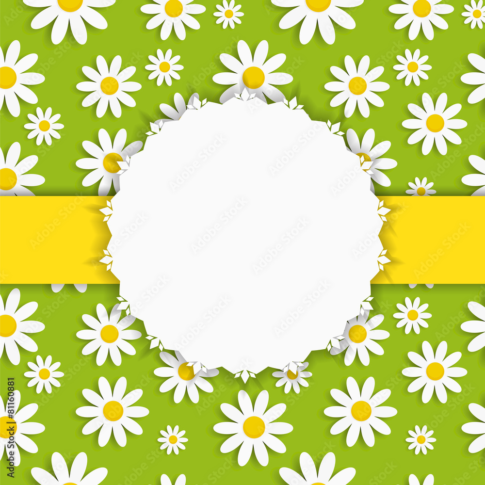 Flora Daisy Framel Design Vector Illustartion Flora Daisy Framel Design Vector Illustartion
