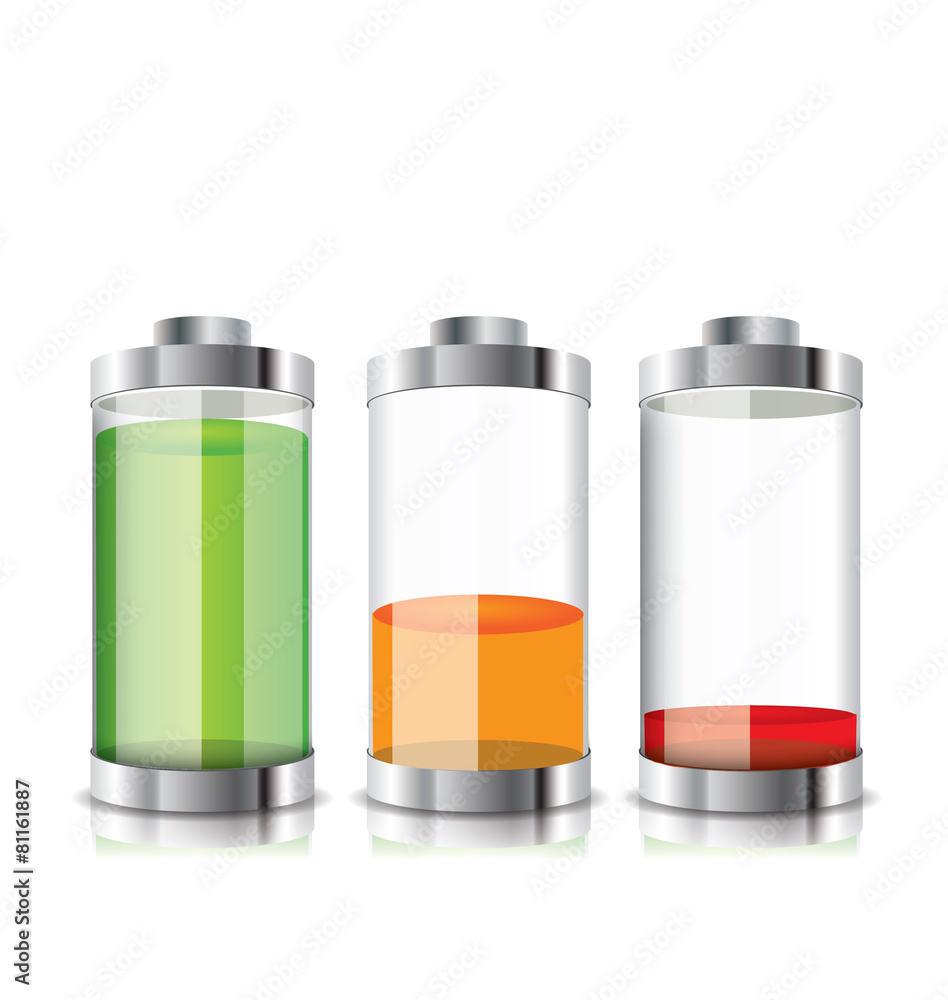 Battery icon with colorful charge level