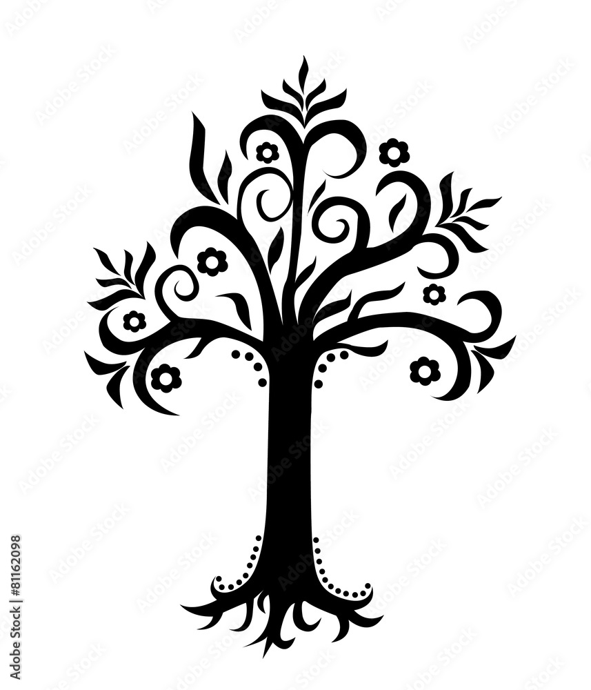 abstract spring tree vector