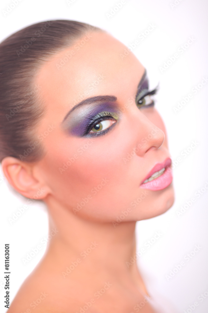 Fototapeta premium Beautiful woman with professional makeup