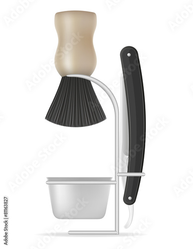 set for shaving vector illustration