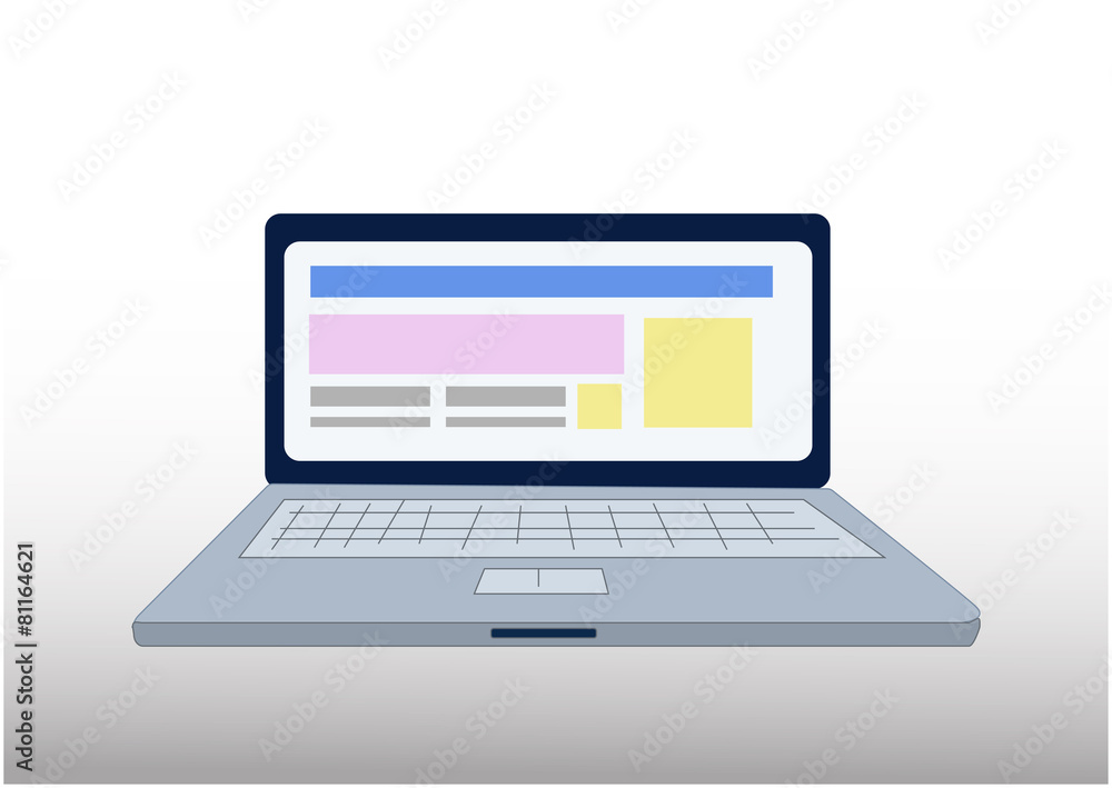 Notebook computer vector Notebook computer vector