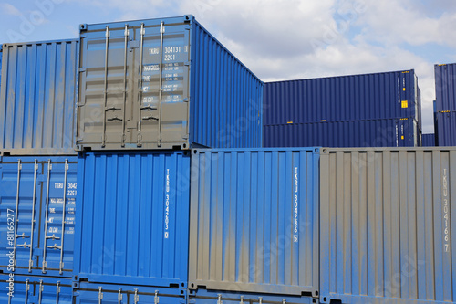  Cargo containers on top of each other