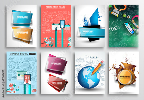 Set of Flyer Design, Infographics. Brochure Designs,