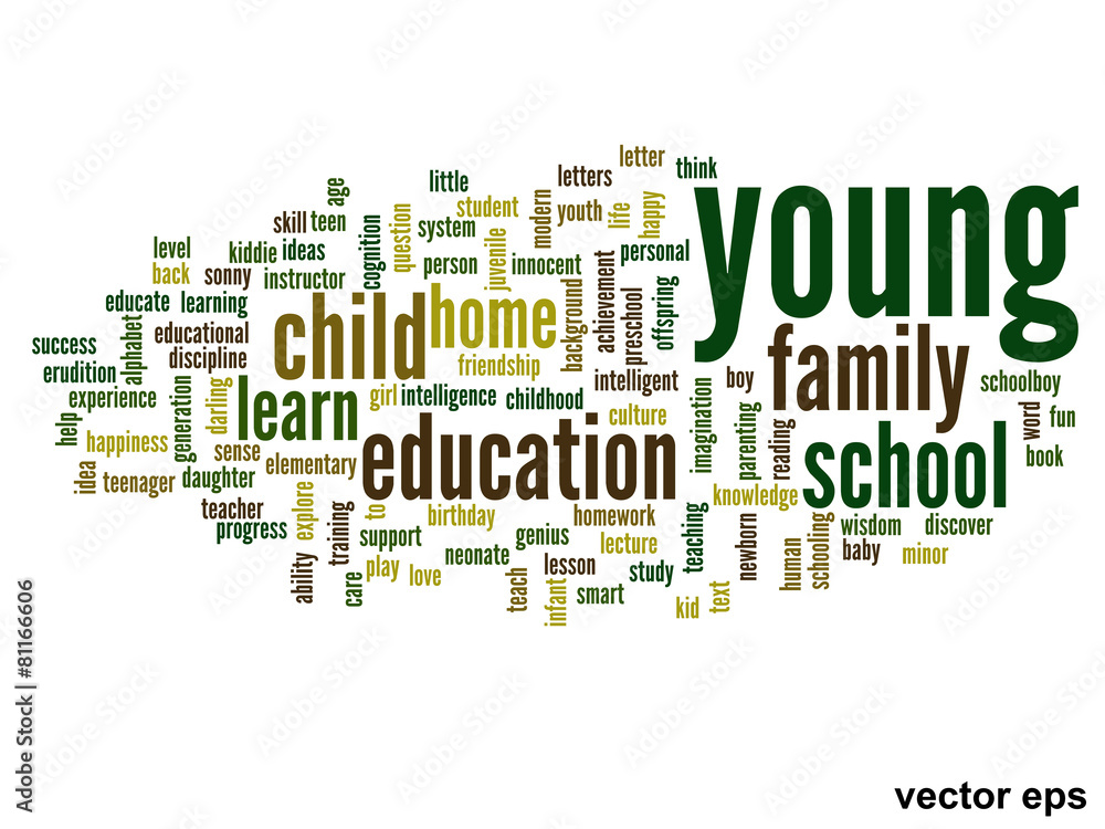Vector conceptual education word cloud Vector conceptual education word cloud