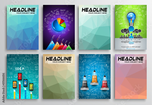 Set of Flyer Design, Infographics. Brochure Designs,