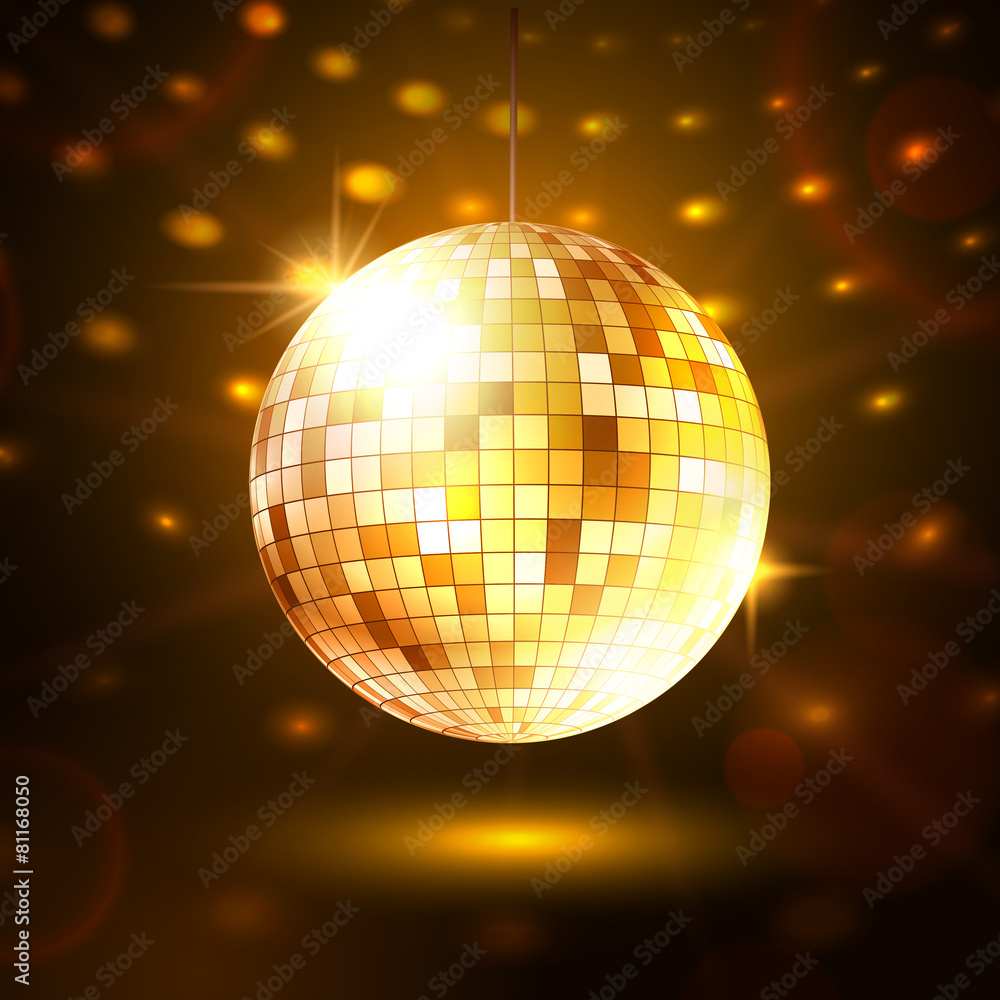 Obraz premium Gold disco ball.