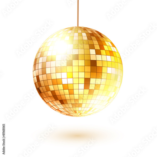 Golden disco ball.