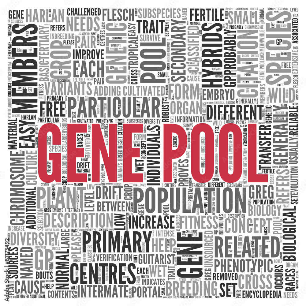 GENE POOL Concept Word Tag Cloud Design