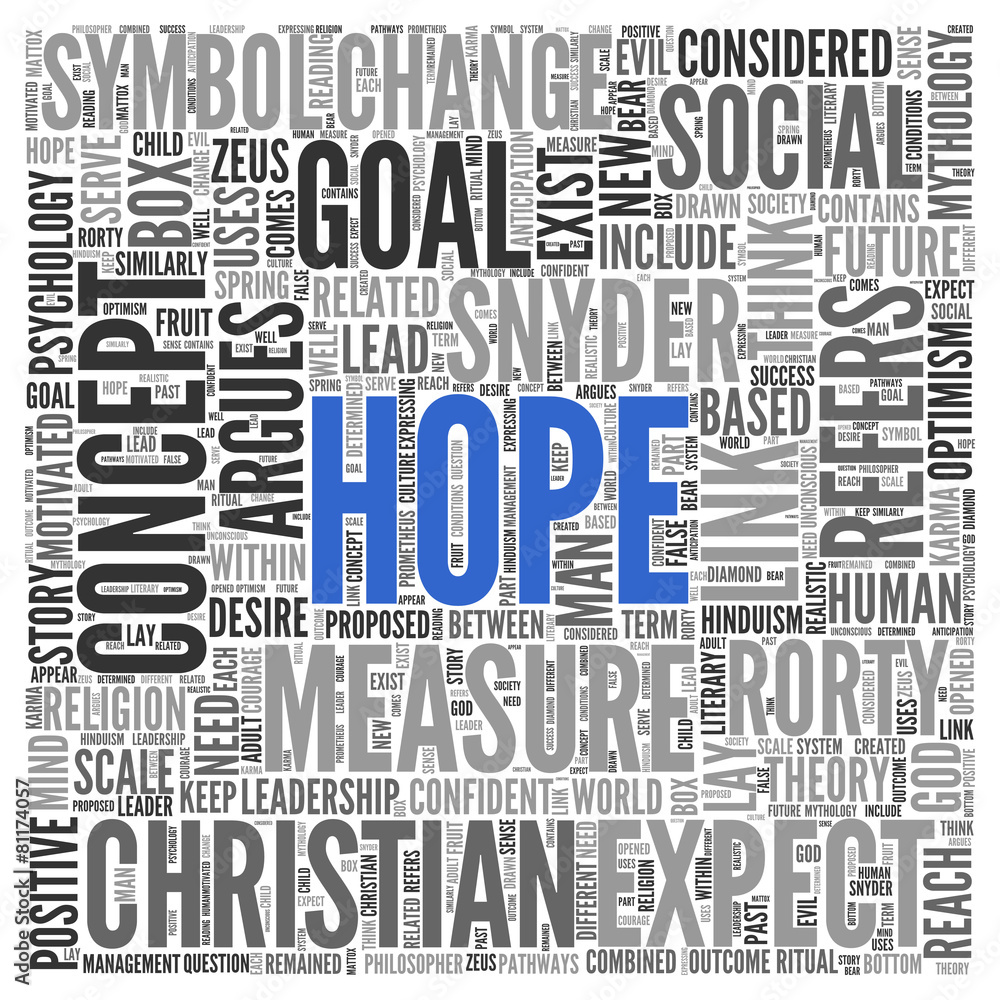 Obraz premium HOPE Concept Word Tag Cloud Design