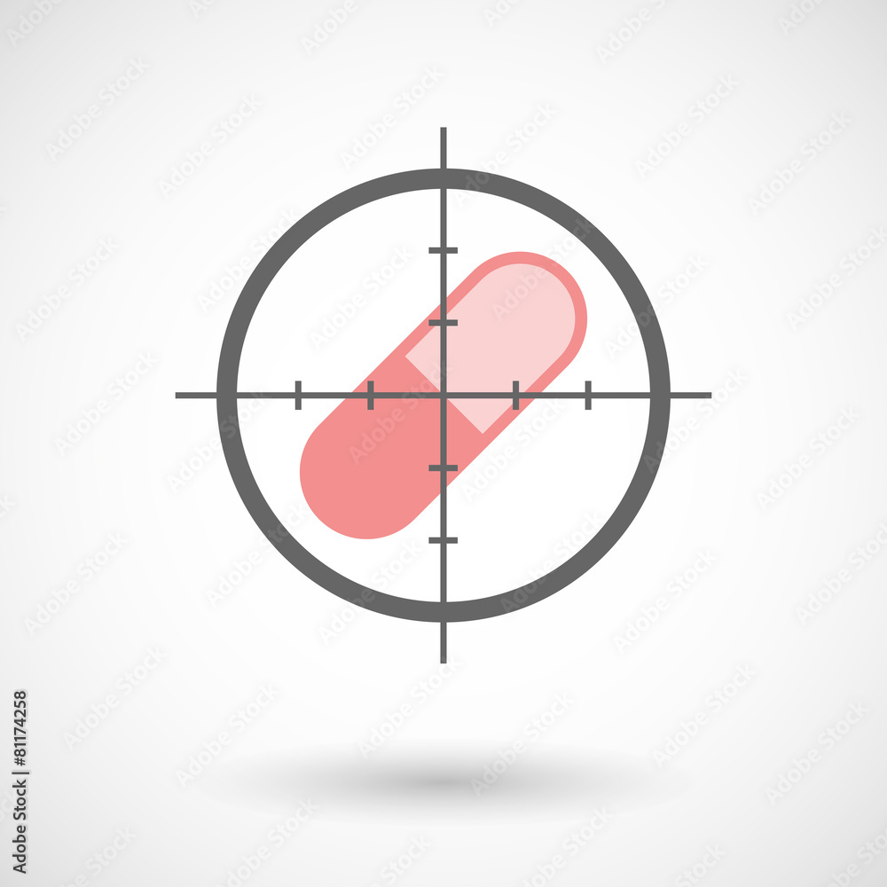 Crosshair icon with a pill Crosshair icon with a pill