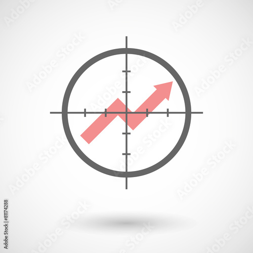 Crosshair icon with a graph