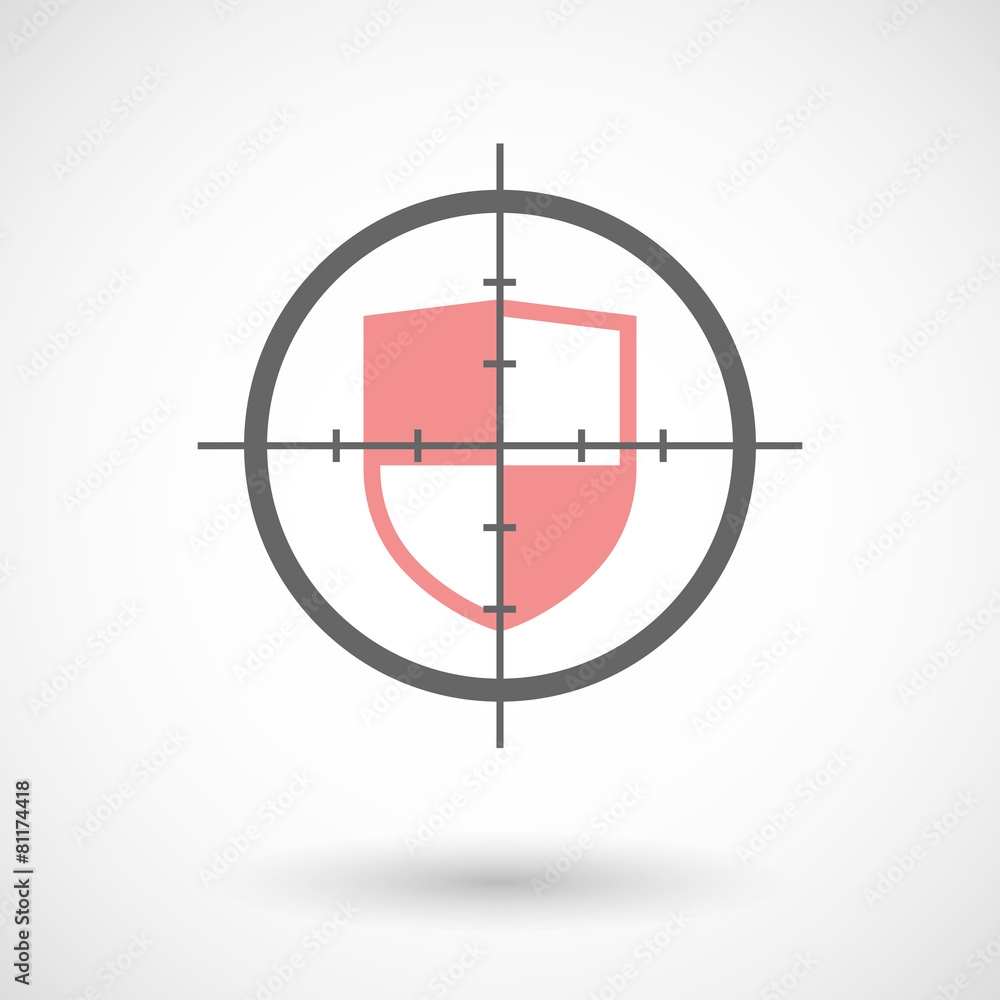 Crosshair icon with a shield Crosshair icon with a shield