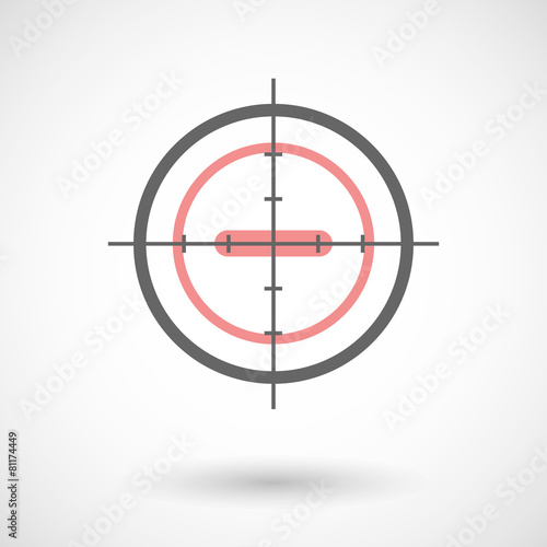 Crosshair icon with a subtraction sign