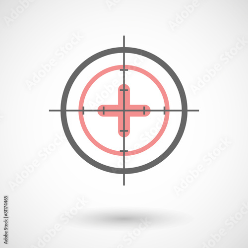 Crosshair icon with a sum sign