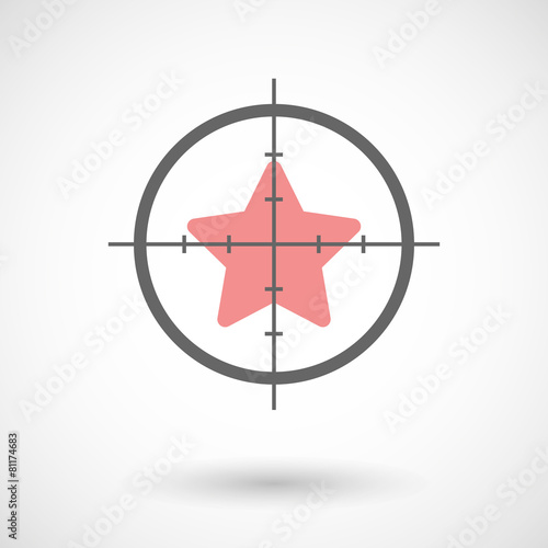 Crosshair icon with a star