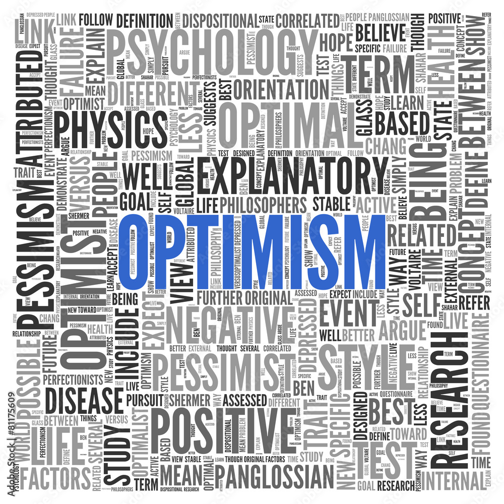 OPTIMISM Concept Word Tag Cloud Design