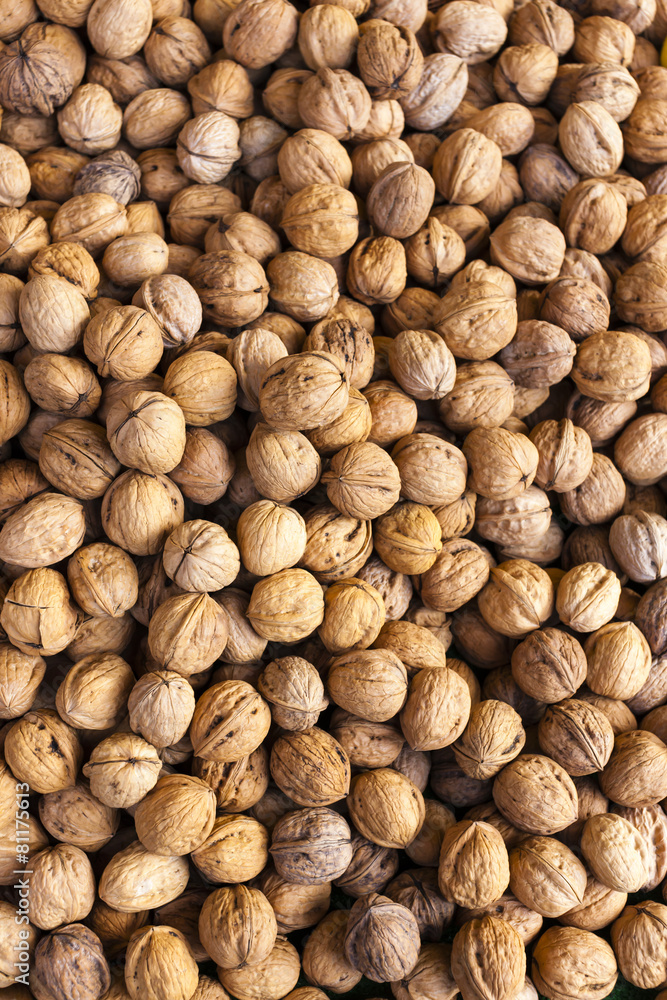 walnuts, market in Forcalquier, Provence, France walnuts, market in Forcalquier, Provence, France
