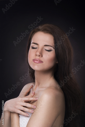 Portrait of young girl with beautiful makeup