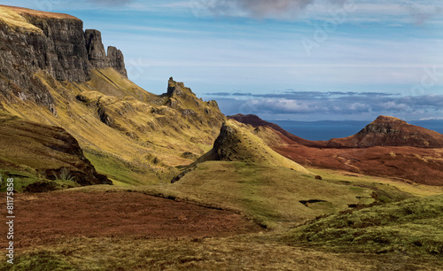 Scenic view of Quiraing mountains, Isle of Skye © Aenyeth