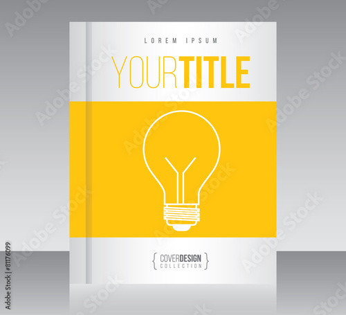 Cover design vector template, minimal style