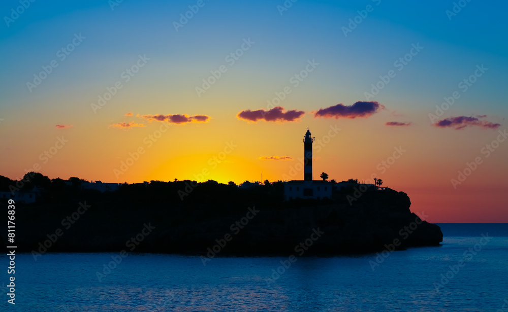 lighthouse, Sunrise over the sea bay