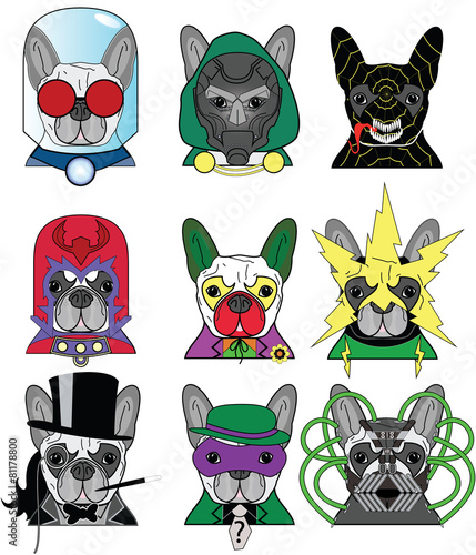 Villains French Bulldog Icons photo