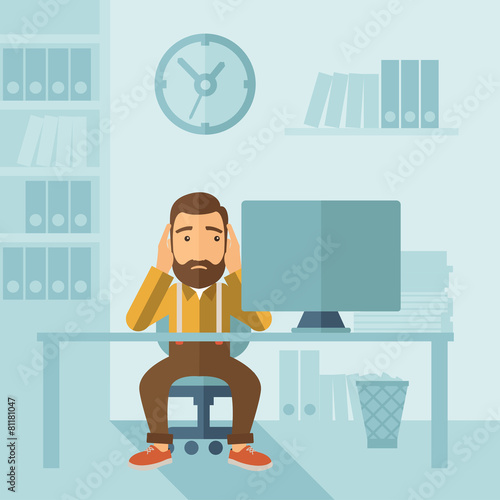 Unhappy businessman