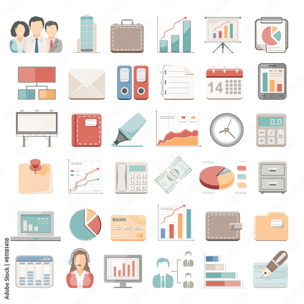 Business and office icons Business and office icons
