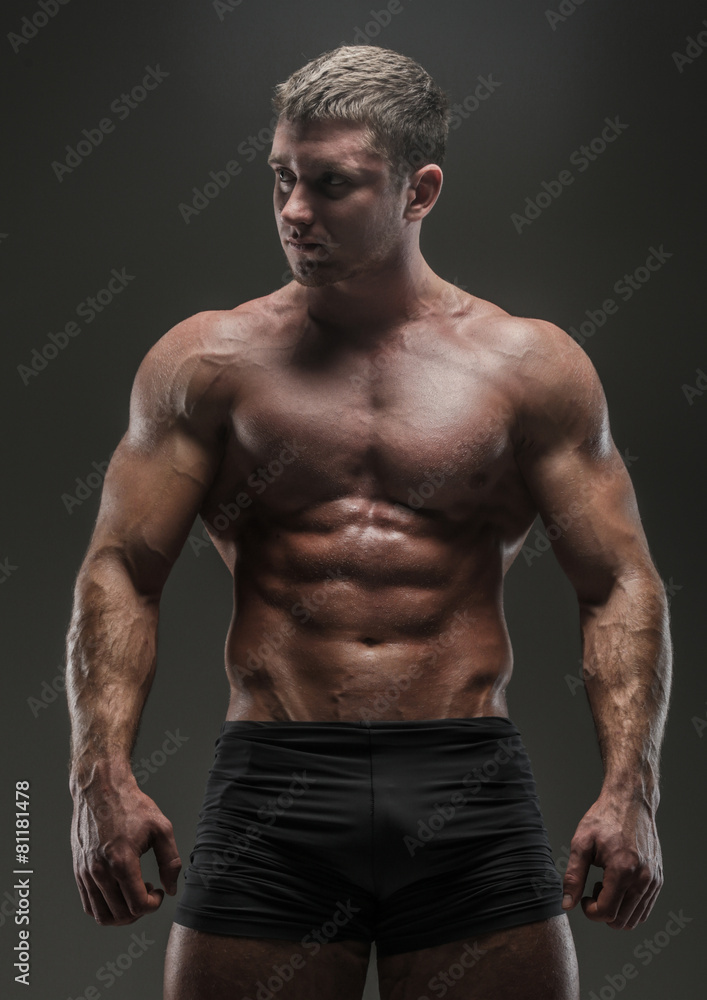 Fototapeta premium Handsome guy posing in studio