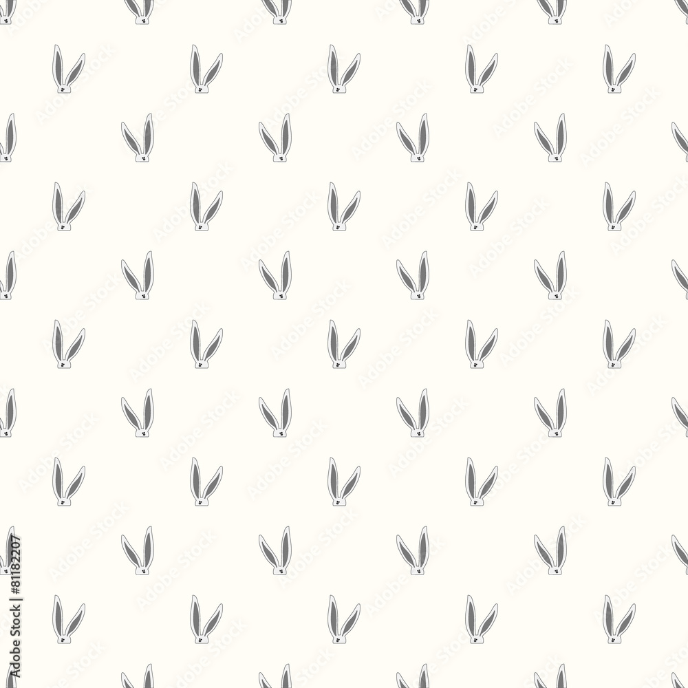 Seamless pattern with cute eared rabbits . Seamless pattern with cute eared rabbits .