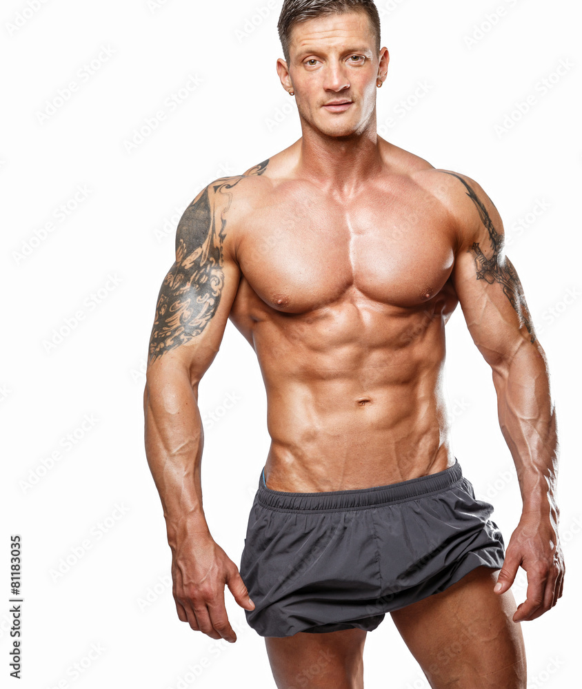 Male with great body anatomy foto de Stock | Adobe Stock