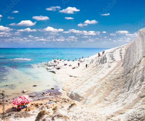 Slika na platnu White beach. Scala dei Turchi on Sicily