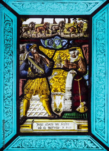 Glass picture, Sintra, Portugal. Palace Quinta da Regaleira