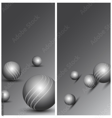 Abstract technology background with balls