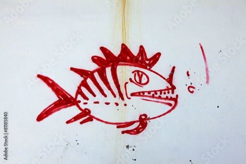 graffiti pez rojo 8664-f15