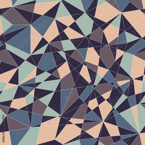 Abstract mosaic pattern with triangles. Seamless vector.