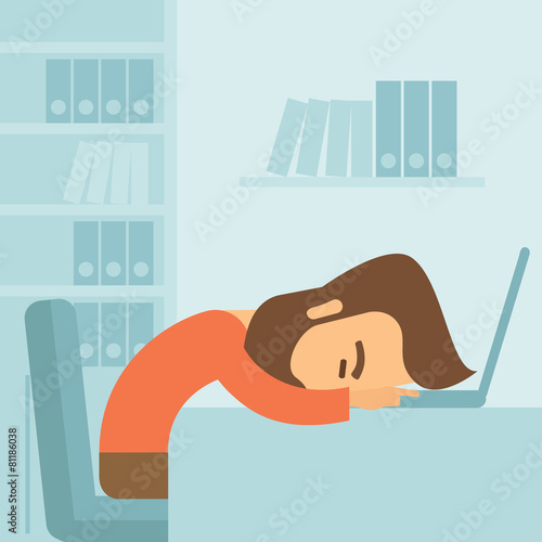 Man fall asleep.