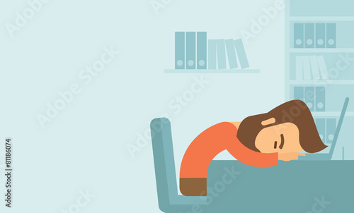 Man fall asleep.