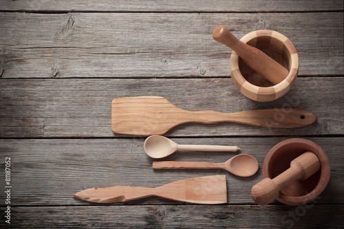 Kitchen wooden utensils