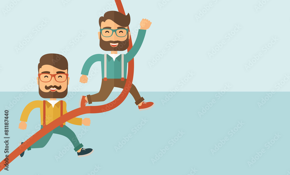 Two men running Two men running