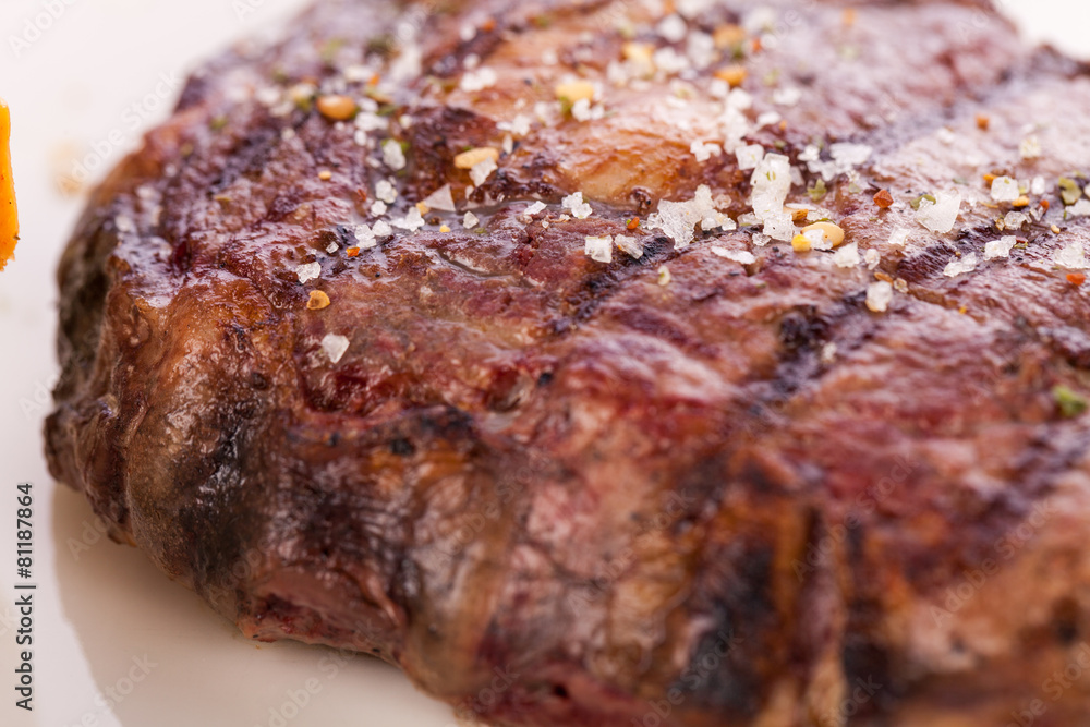 Grilled beef steak with seasoning Grilled beef steak with seasoning