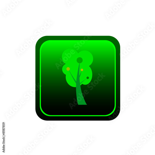 button tree green vector