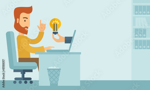 Businessman working.
