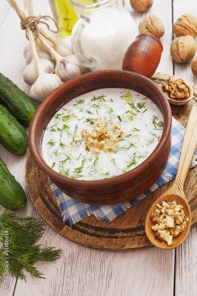 Tarator, bulgarian sour milk soup Tarator, bulgarian sour milk soup